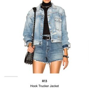 R13 Blue Hook Trucker Jean Jacket